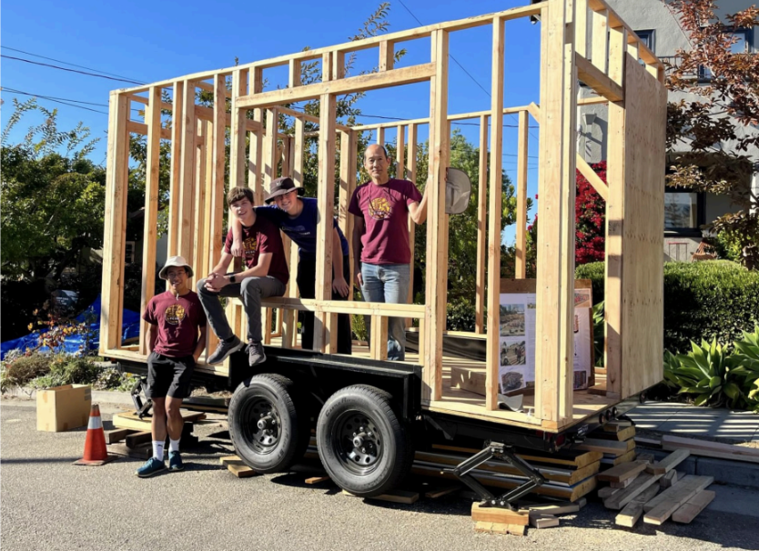 PCSC members help build a tiny house for the Richmond Village